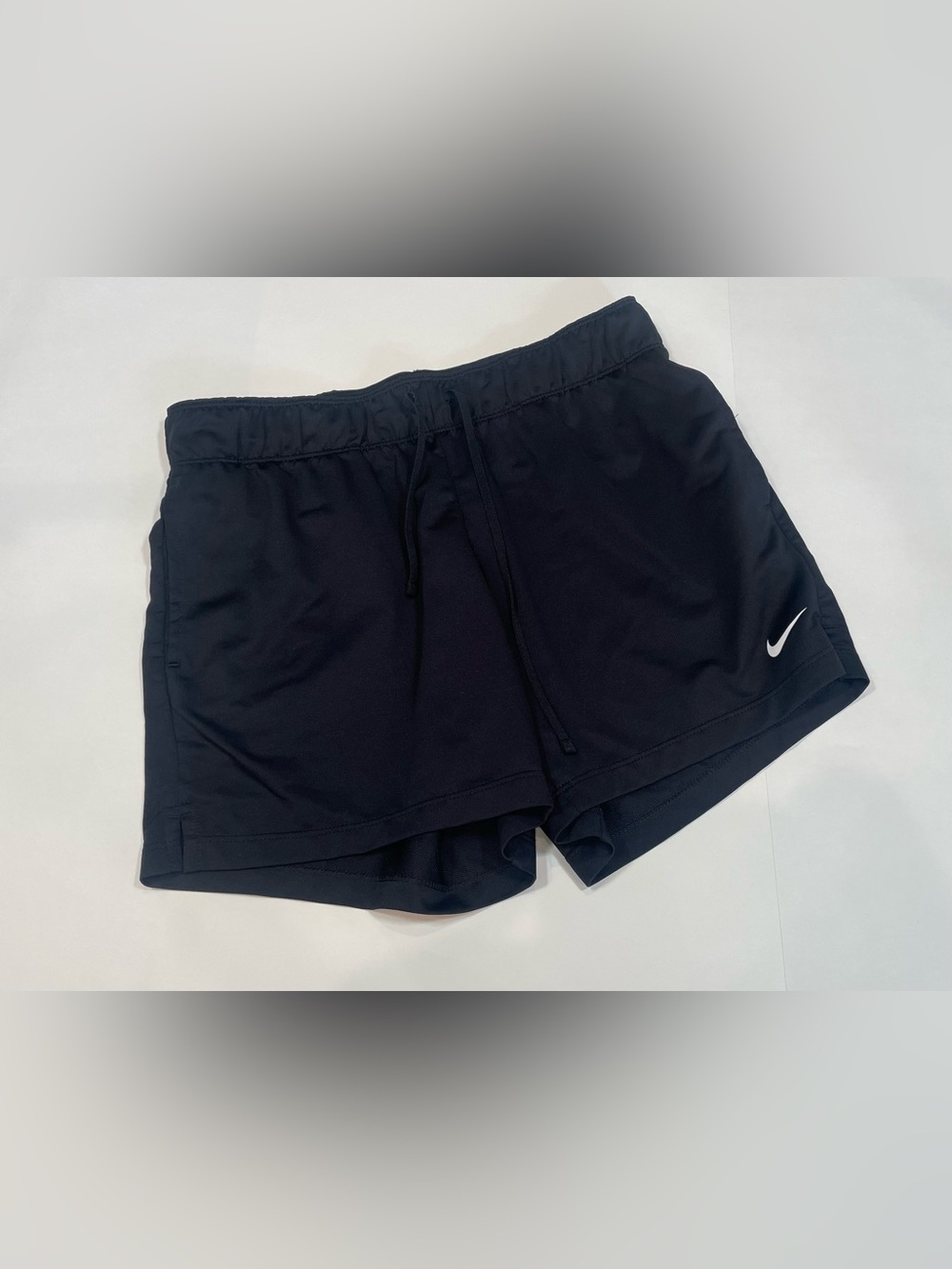 Nike Dri-Fit Women’s Black Athletic Running Hiking Workout Drawstring Shorts